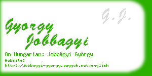 gyorgy jobbagyi business card